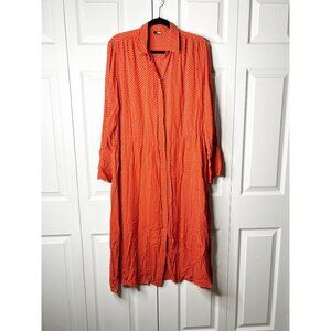 Joseph Evie Orange Micro Floral Printed 100% Silk Midi Dress Women's Size FR 42